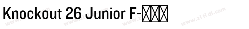 Knockout 26 Junior F字体转换 Knockout 26 Junior F字体转换